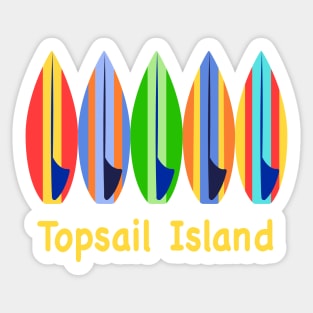 Topsail Island NC Surfboards Sticker